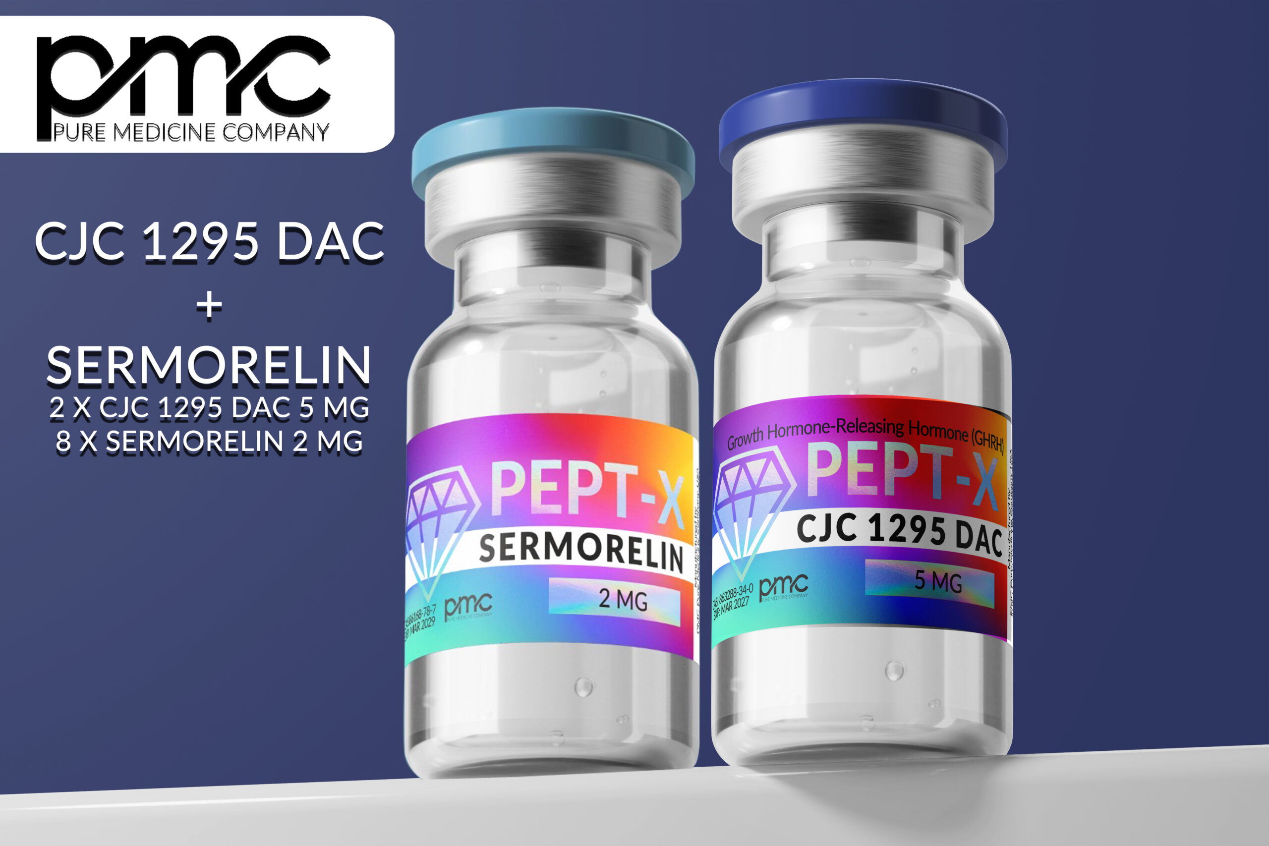 PMC Stack Dla Tych, Którzy Chcą Więcej! 2 X CJC 1295 DAC + 8 X SERMORELIN Oszczędź 170 Zł !