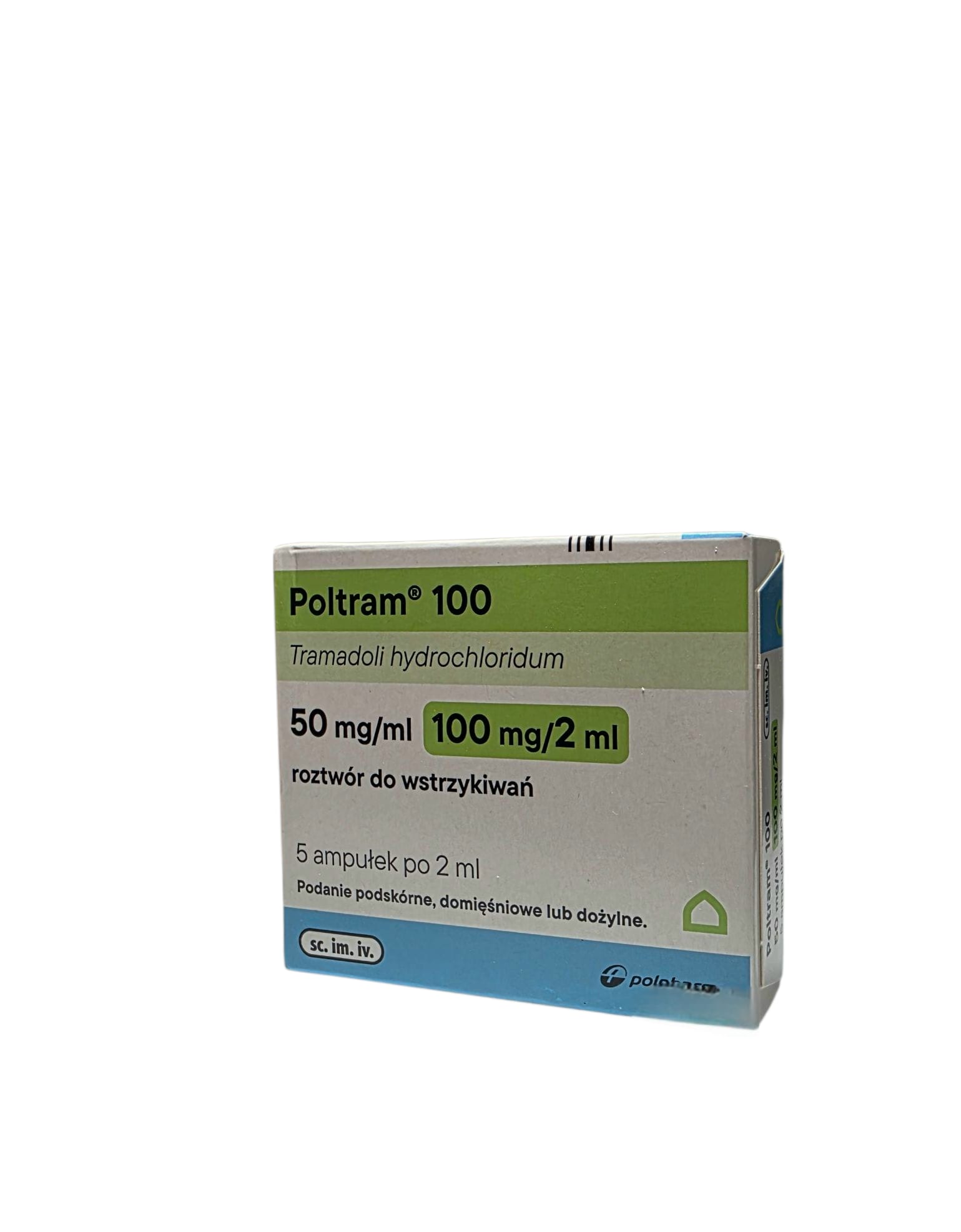 Polpharma Poltram 100 Tramadoli Hydrochloridum 100 Mg/2 Ml Roztwór Do Wstrzykiwań - Zapytaj O Dostępność